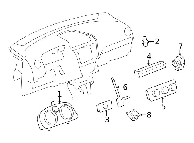 Genuine GM Dash Control Unit 23111245