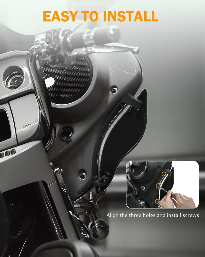 Side Wings Air Deflectors, Fairing Side Wing Windshield, Black Adjustable Win...
