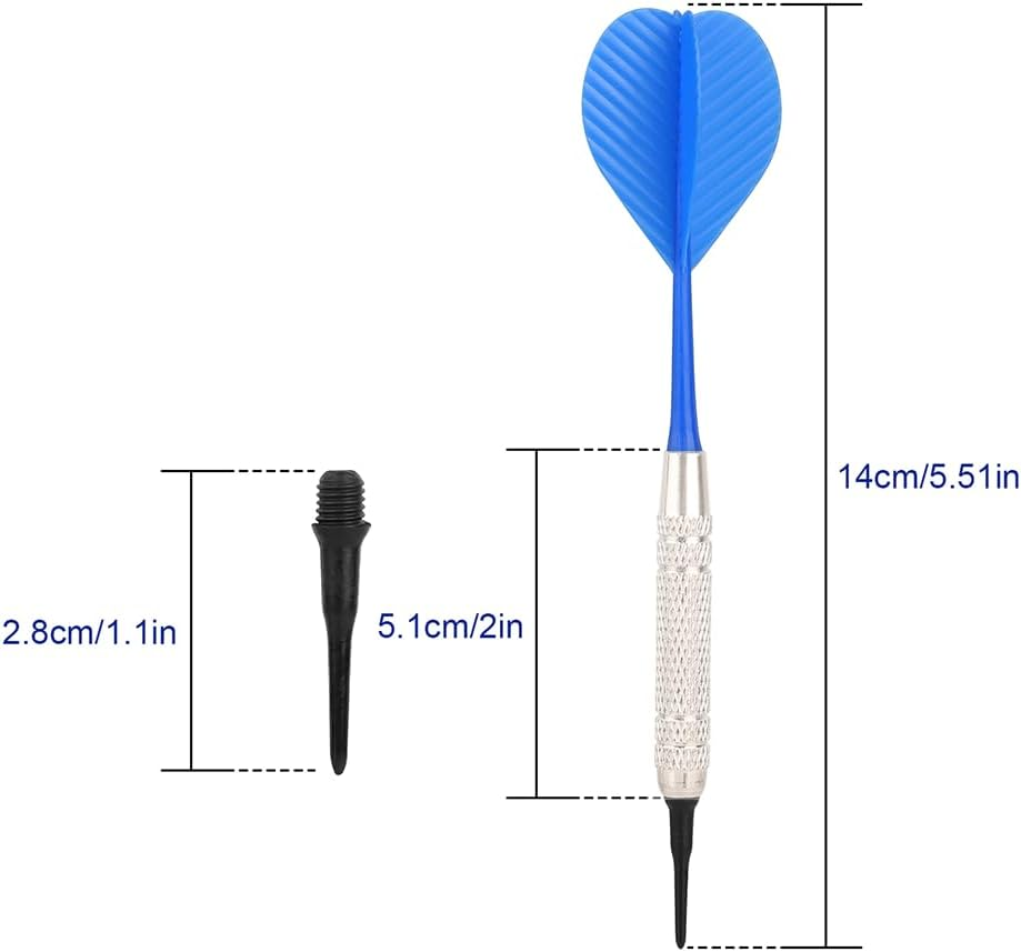 Soft Dart, 12 Pcs Dart with Plastic Soft Tip Points for Dartboard