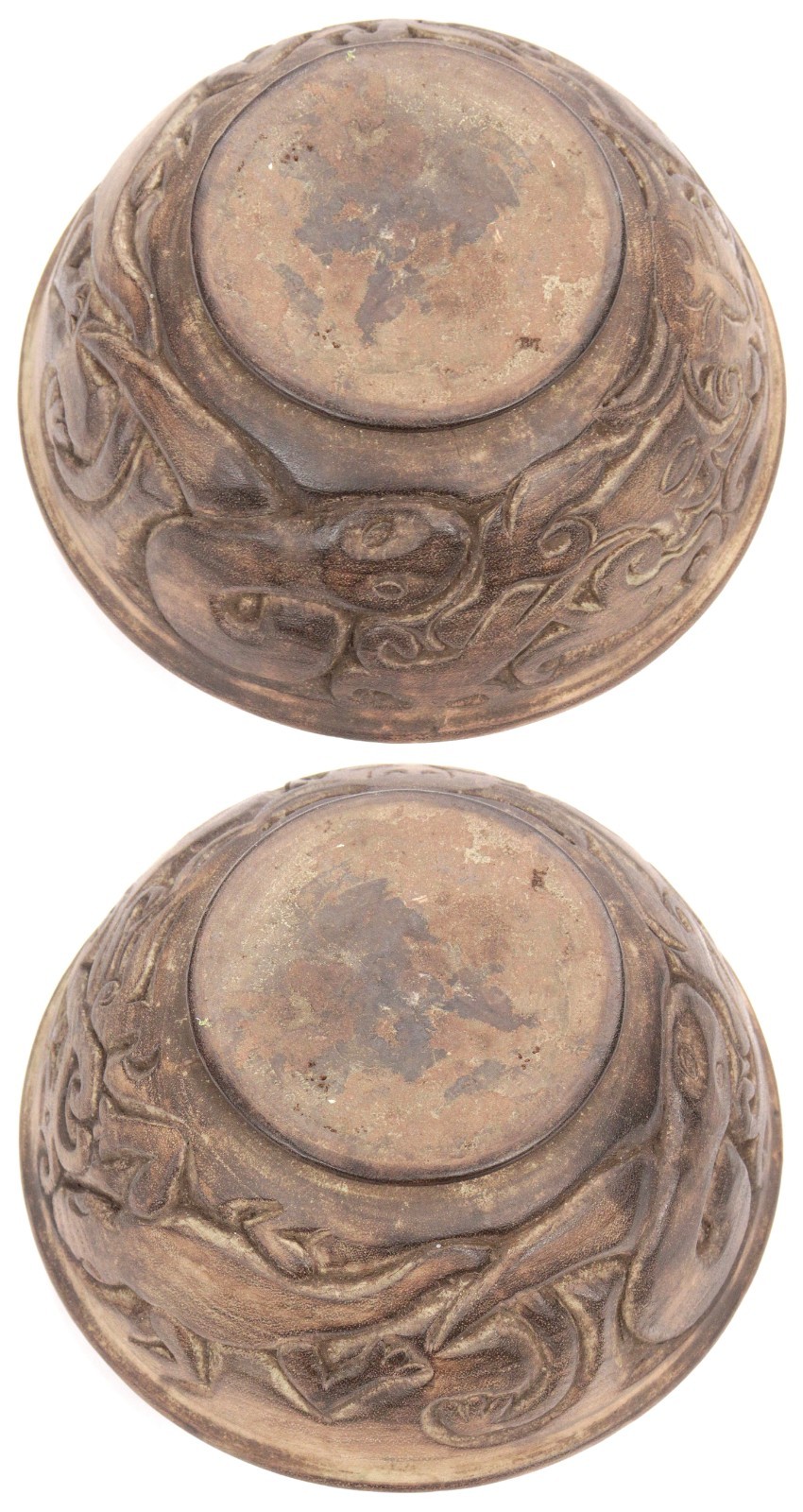 Vintage Carved Wooden Indonesian Dayak Bowl Borneo Lizard Ethnographic Carving