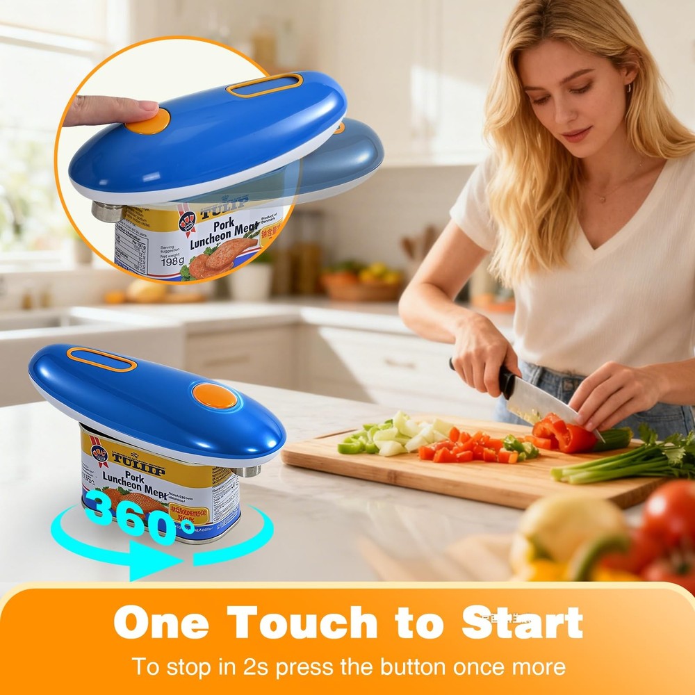 Can Opener, Automatic Hands Operation, Smooth Edge, Battery Operated, Kitchen...
