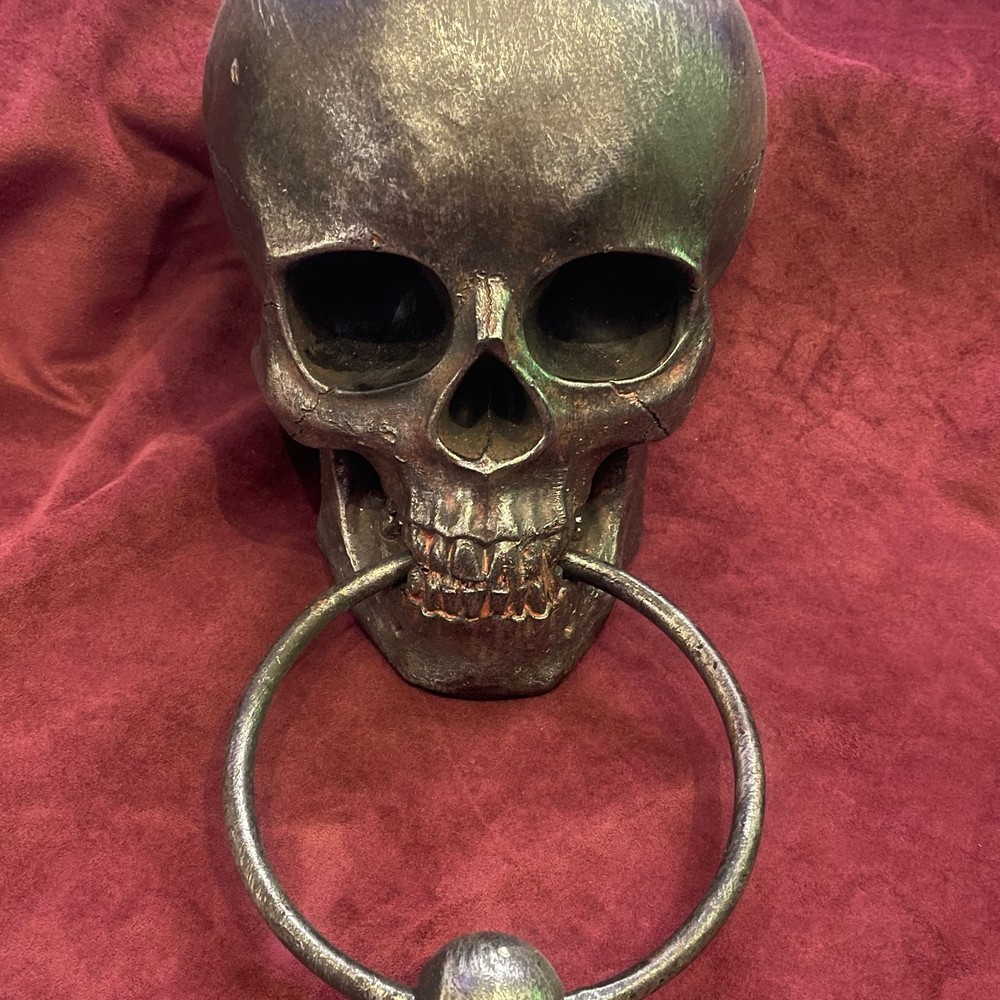 Gothic Skull Door Knocker Resin Needs Attachment