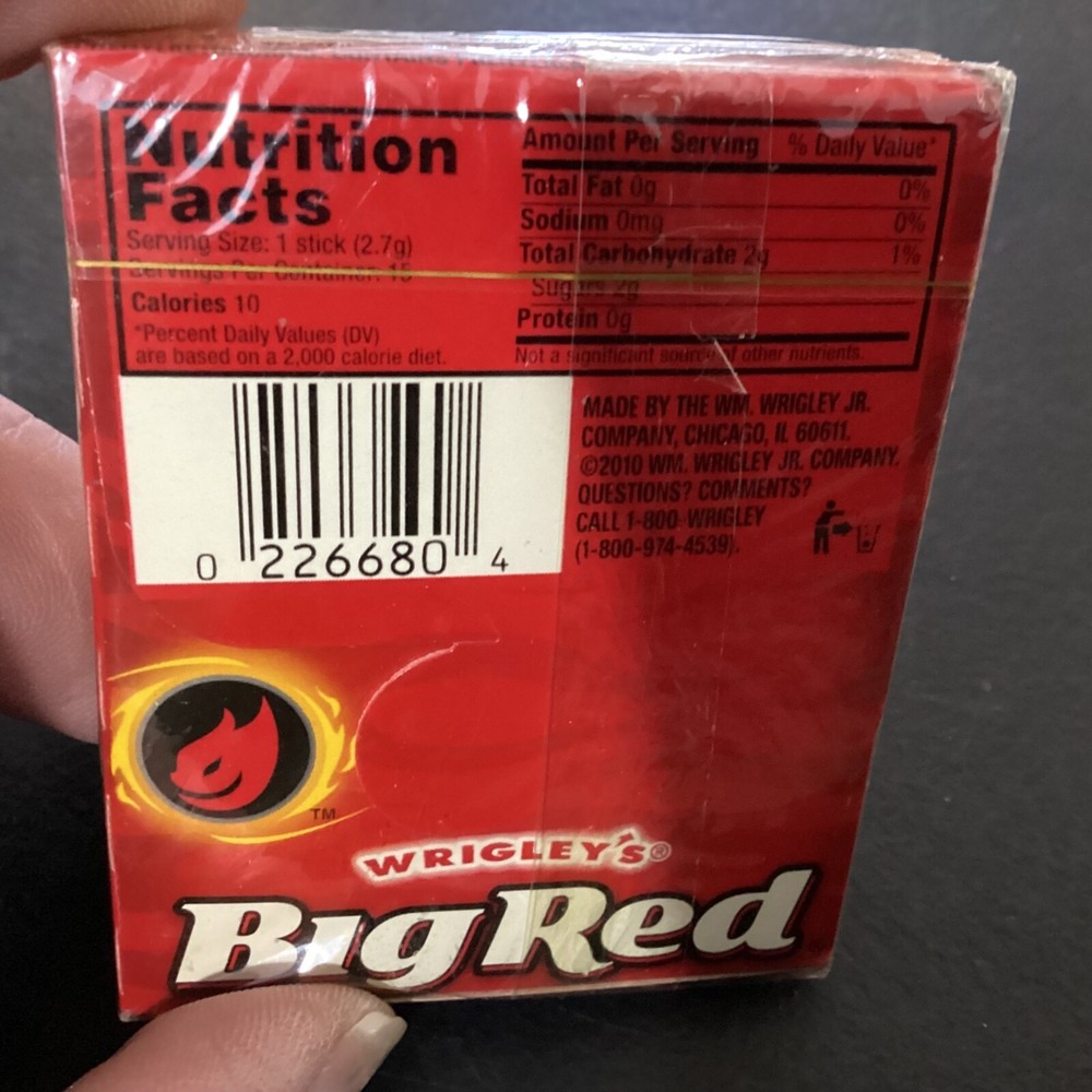 Old Wrigley's "Big Red" Slim Pack Chewing Gum