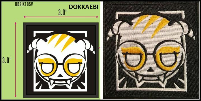 RAINBOW SIX OPERATOR DOKKAEBI - 3" x 3" PATCH - Hook Backing - RBSIX105V