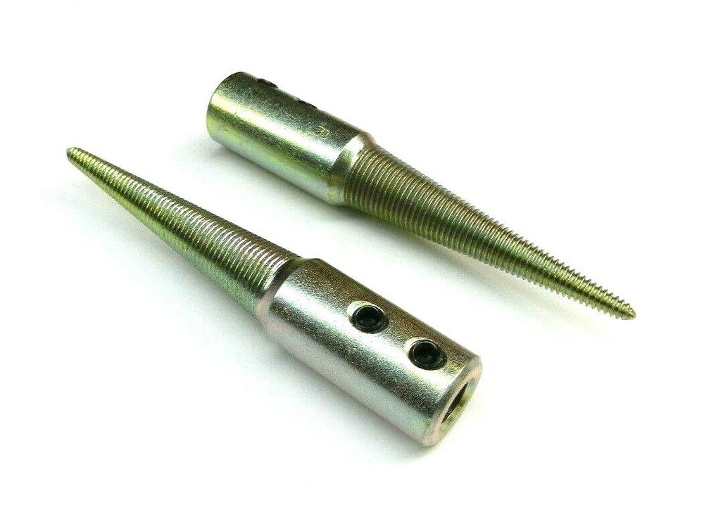 Spindle Tapered Threaded 3/8" Arbor Hole Left & Right Set Grinder Buffer Motor