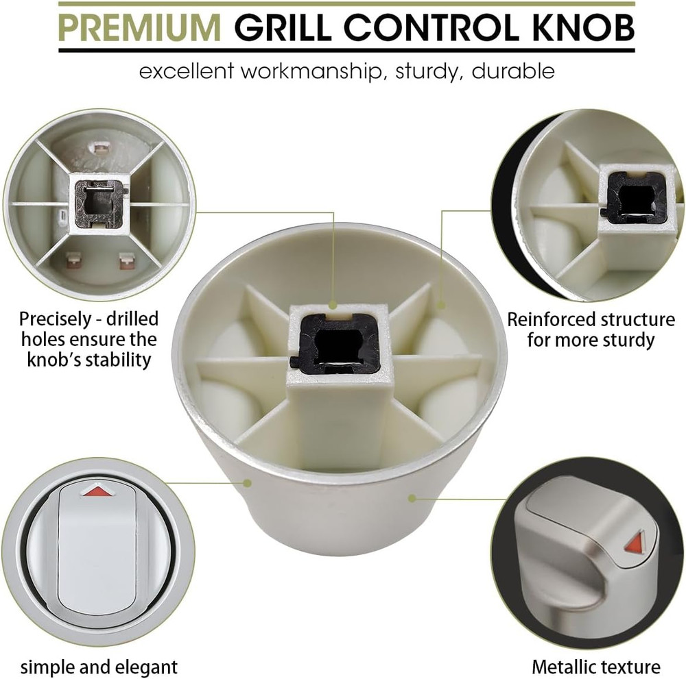 Gas Grill Control Knobs 4 Pack D Shaft BBQ Stove Oven Range Burner Replacement