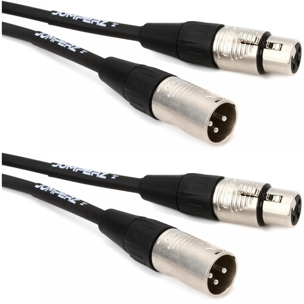 JUMPERZ JBM Blue Line Microphone Cable - 2 foot (2-pack)