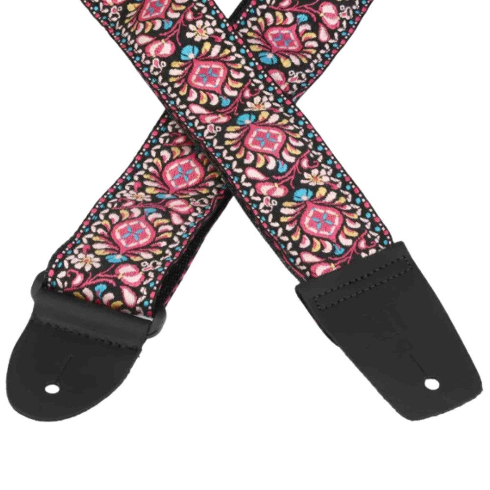 LM Retro Jacquard Guitar Strap - Pink