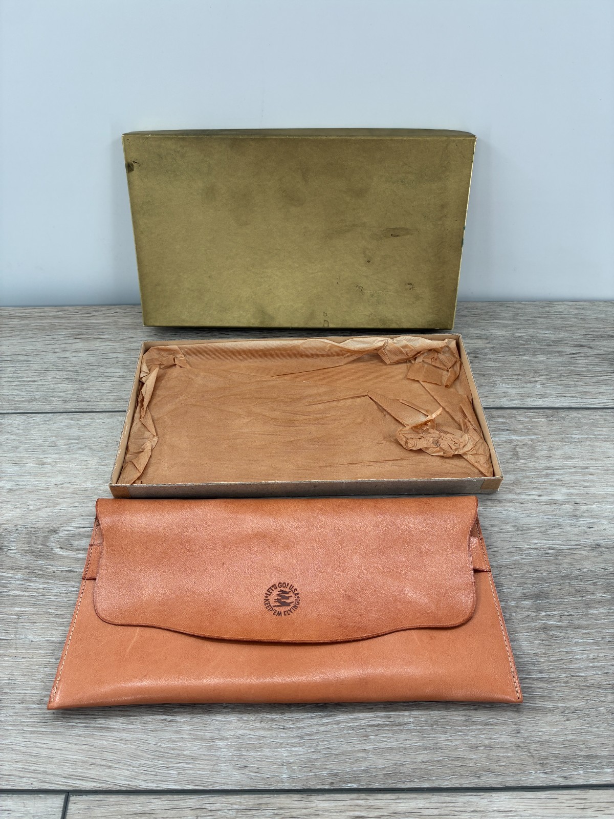 Vintage WW2 War Bonds Leather Wallet Holder Keep Em Flying Pal O Pak Hartland Wi