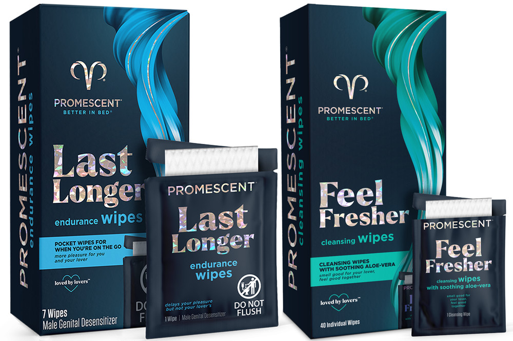 Promescent Delay Wipes Sex Delayed Ejaculation (7 Pack) & Flushable Wet Wipes