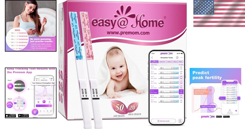 70 Count Ovulation & Pregnancy Strips - Accurate, Easy Home Testing Kit