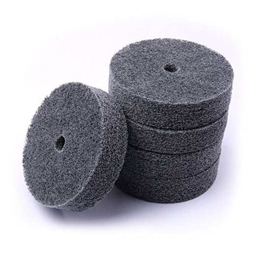 5pcs 3 Inch Fiber Buffing Wheel, Deburring Wheels Quick Changed Replacement