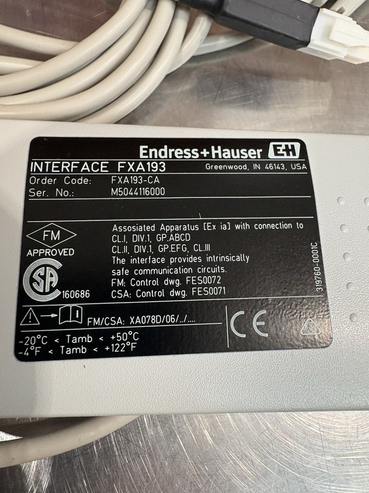 ENDRESS HAUSER INTERFACE FXA193-A With RS 232