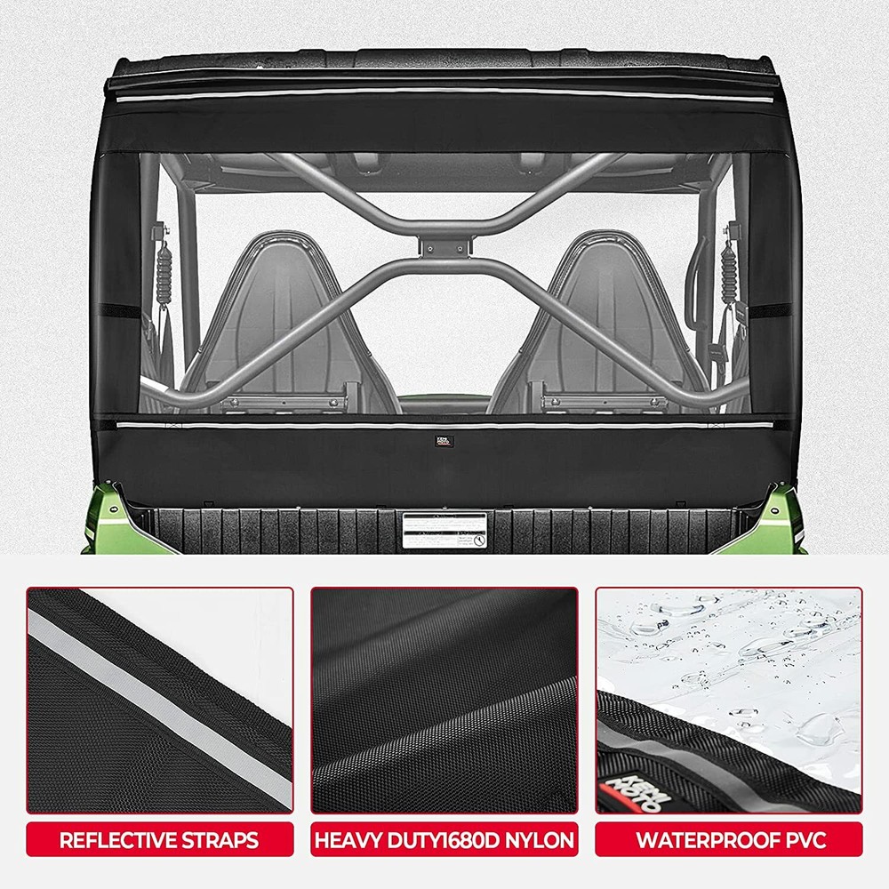 UTV Rear Window Windshield Windscreen Back for Kawasaki TERYX 4 800 2014-2024