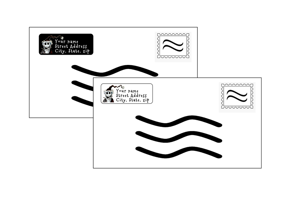 30 Personalized nightmare before christmas, jack skeleton Return Address Labels