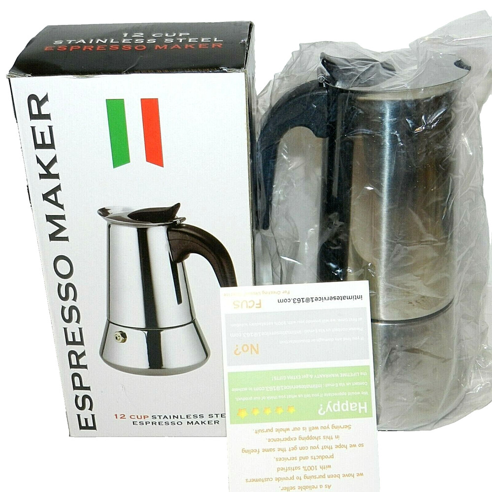 Fcus Espresso Maker Stainless Steel 12 Cup