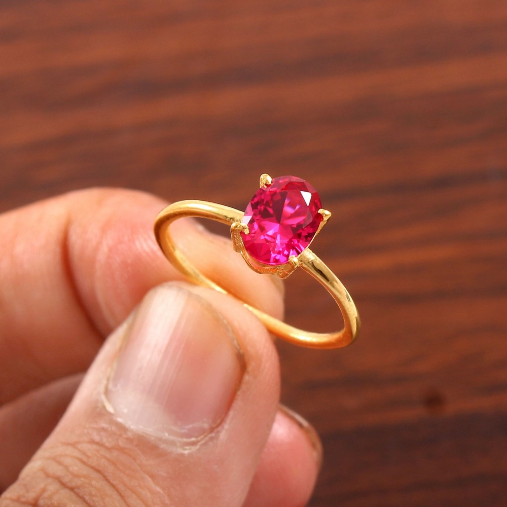 Mozambique Red Ruby Ring Statement Ring Gift For Her Anniversary & Wedding Ring