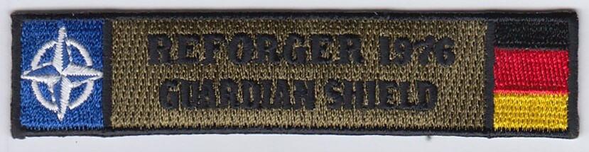 REFORGER (Guardian Shield) 1976 4" embroidered patch