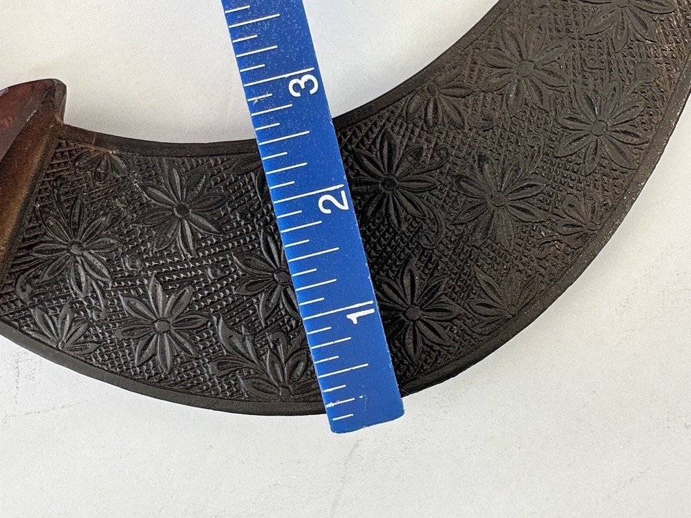 Decorated Bronze Crescent Moon Middle Eastern Islamic Knife /Dagger Vintage