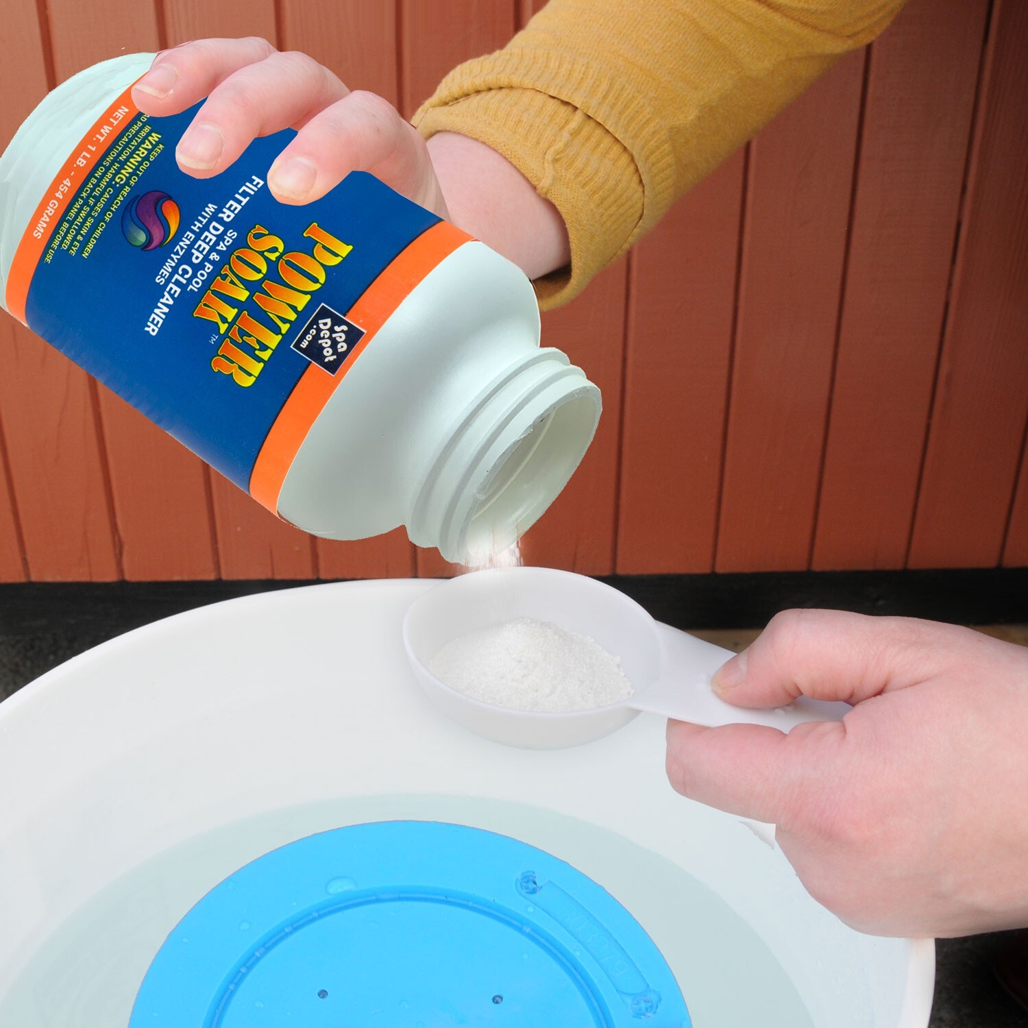 Power Soak Hot Tub Filter Cartridge Cleaner for Spa & Pool - 2 x 1 lb bottles