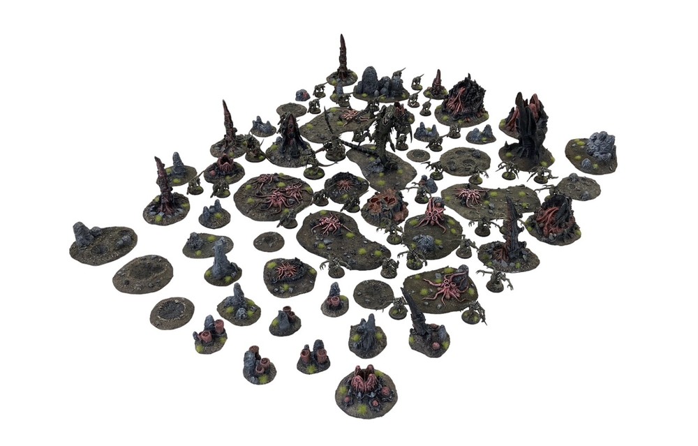 Large Tyranid Army/ Battlefield Terrain Painted Set Custom