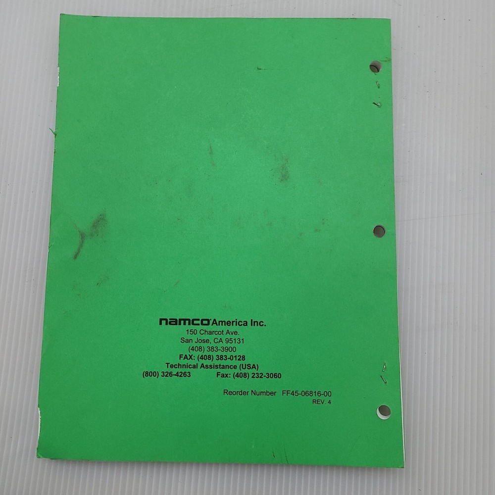 Final Furlong arcade operator's manual