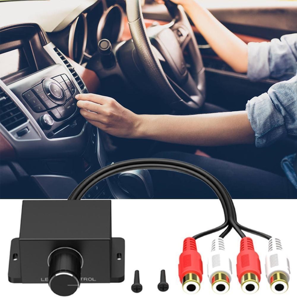 Universal Car Audio Amplifier Bass RCA Level Remote Volume Control Knobs LC-1 US