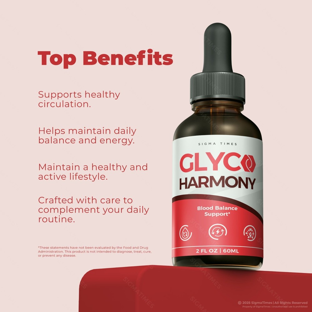 Glyco Harmony Liquid Drops, GlycoHarmony Blood Support Supplement - 2 Pack