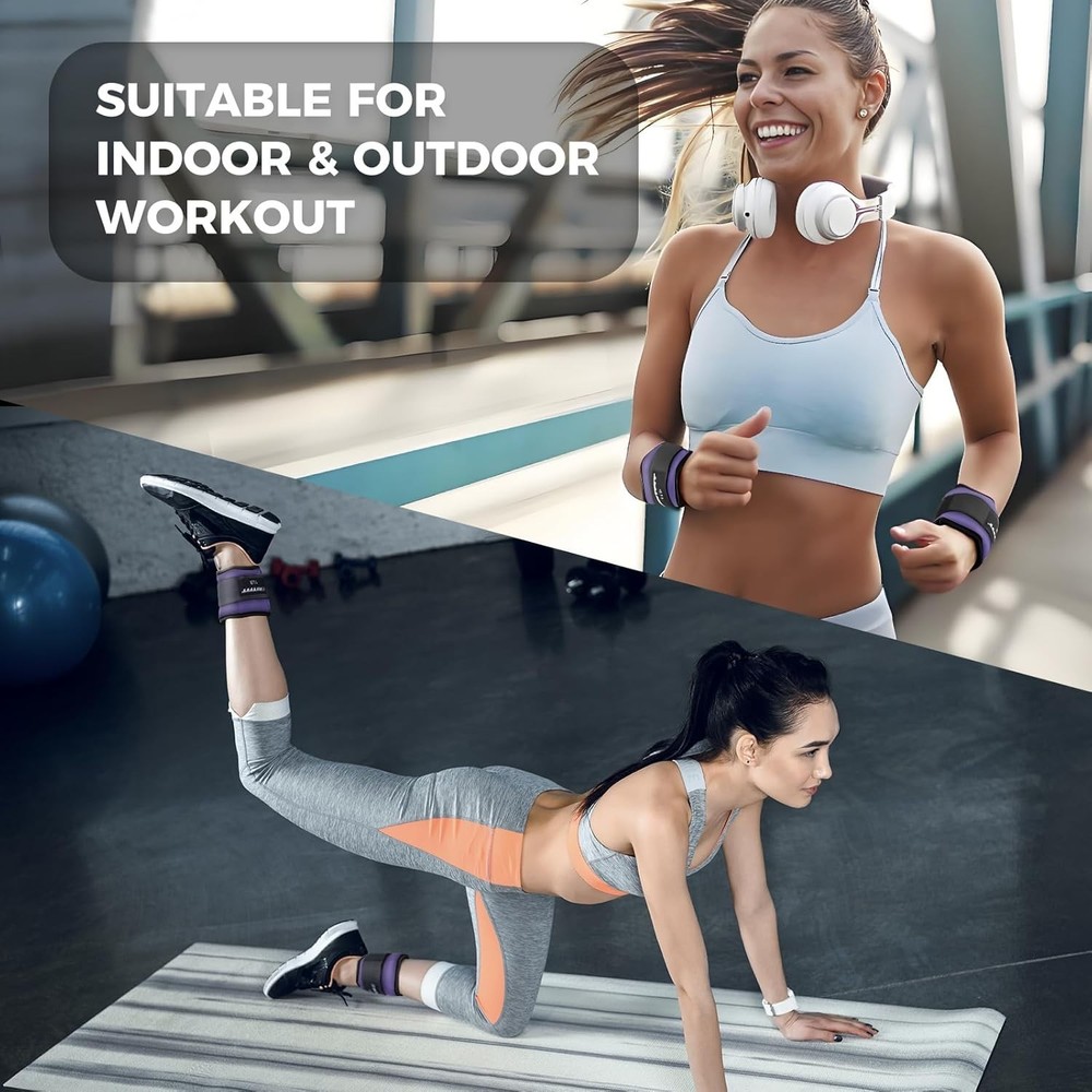 Professional Quality Ankle and Wrist Weights for Efficient Workouts - 1-5 lbs