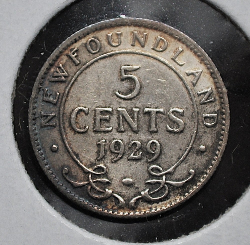 1929 Newfoundland 5 cents