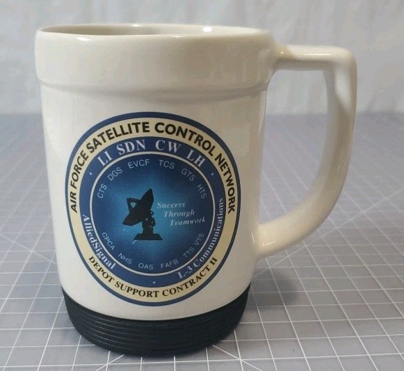 Air Force Satellite Control Network Depot Support Coffee Cup