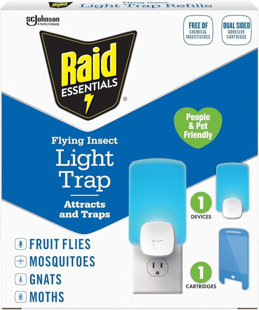 Compact Raid Essentials Flying Insect Trap - Dual-Sided, Kid Friendly Design