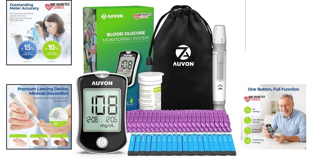 Travel-Ready Diabetes Testing Kit with No Coding & Instant 6-Second Results