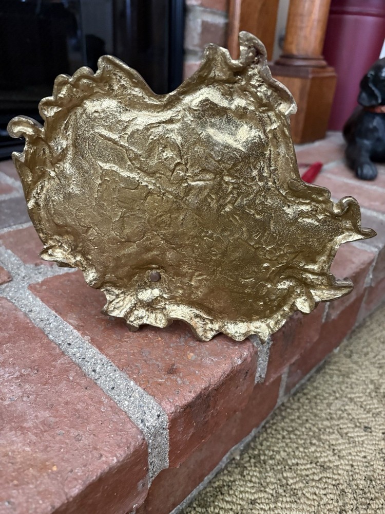Solid Brass Ornate Fireplace 3 Piece Set