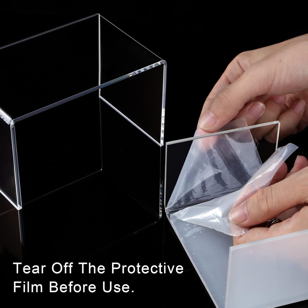 Acrylic Display Riser Set - 2 Elegant Sets with 3 Size Options for Showcases