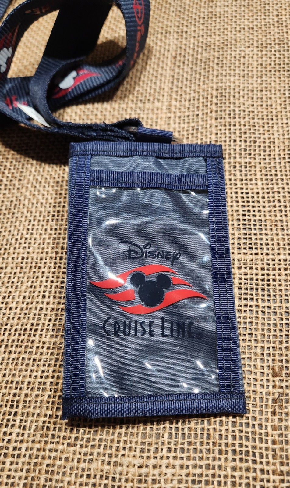 Rare Disney Cruise Line Mickey Mouse Wallet And Lanyard