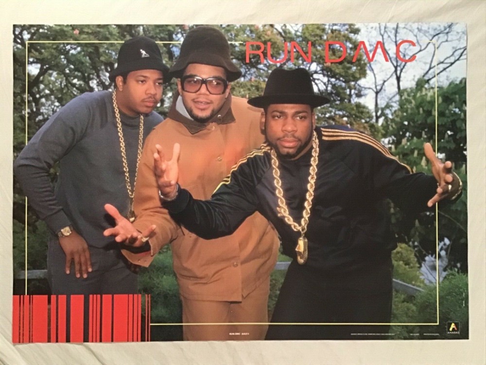 Run DMC 1987 Poster Anabas England New Condition Rap Hip Hop