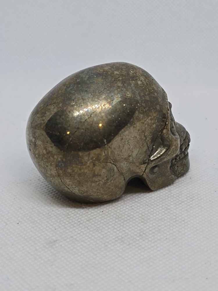 Carved Pyrite Skull