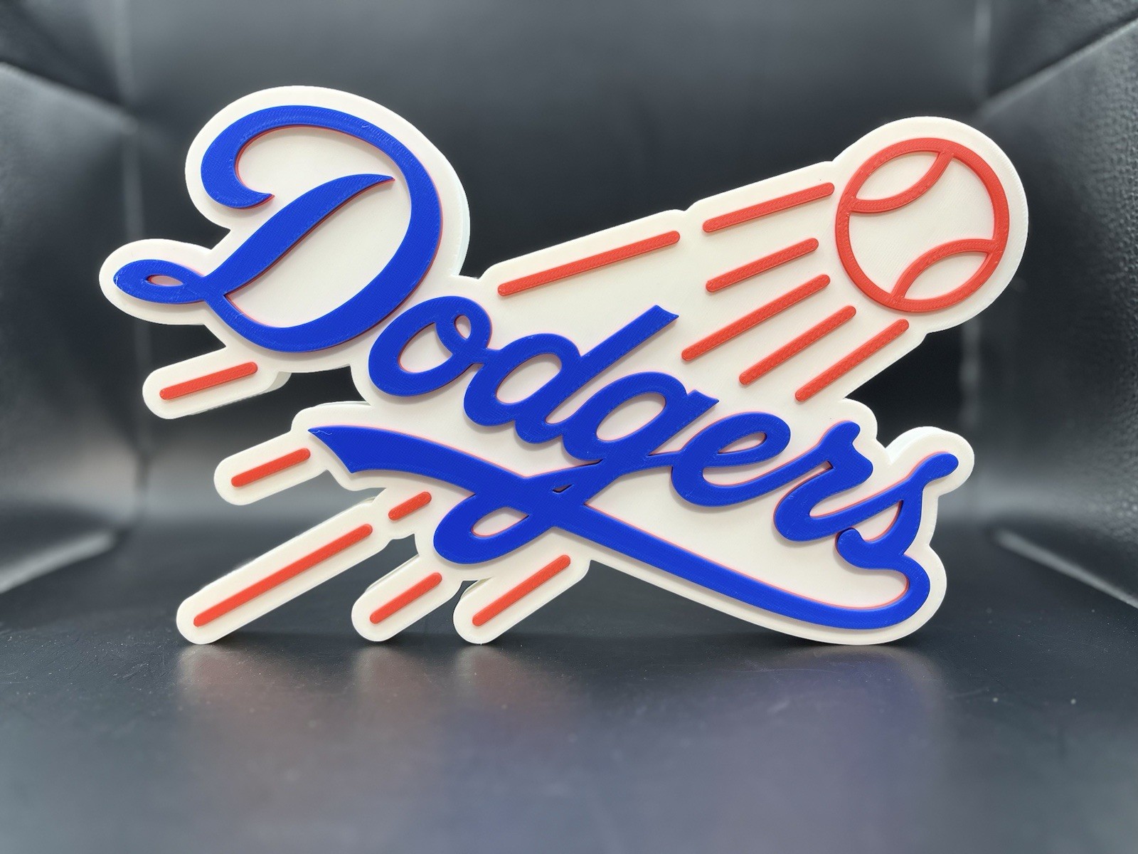 Los Angeles Dodgers Logo Sign Display | 3D Wall Desk Shelf Art