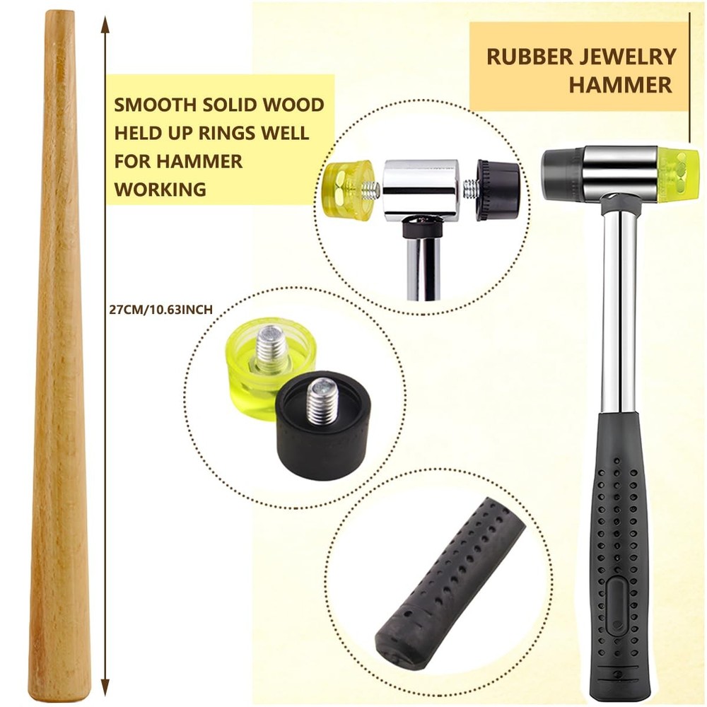 Ring Sizer Measuring Tool Ring Mandrel Sizing Kit Ring Shaper to Fix Bent Rin...