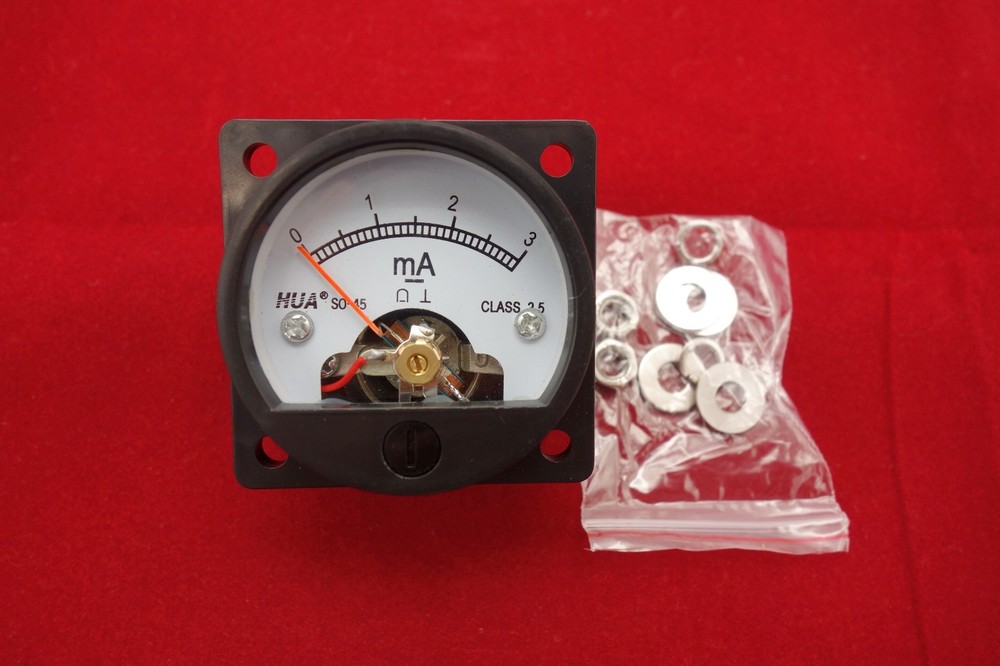 1PC DC 0-3MA Analog Ammeter Panel AMP Current Meter SO45 directly Connect