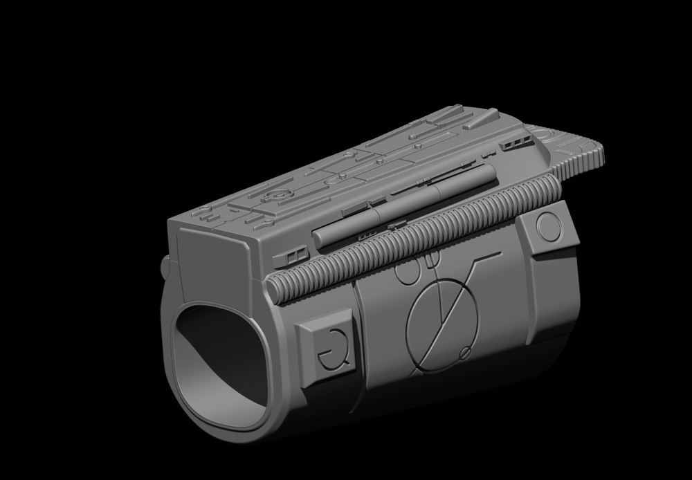 Predator Gauntlet Forearm Left scale 1:1 File STL-OBJ for 3D printer