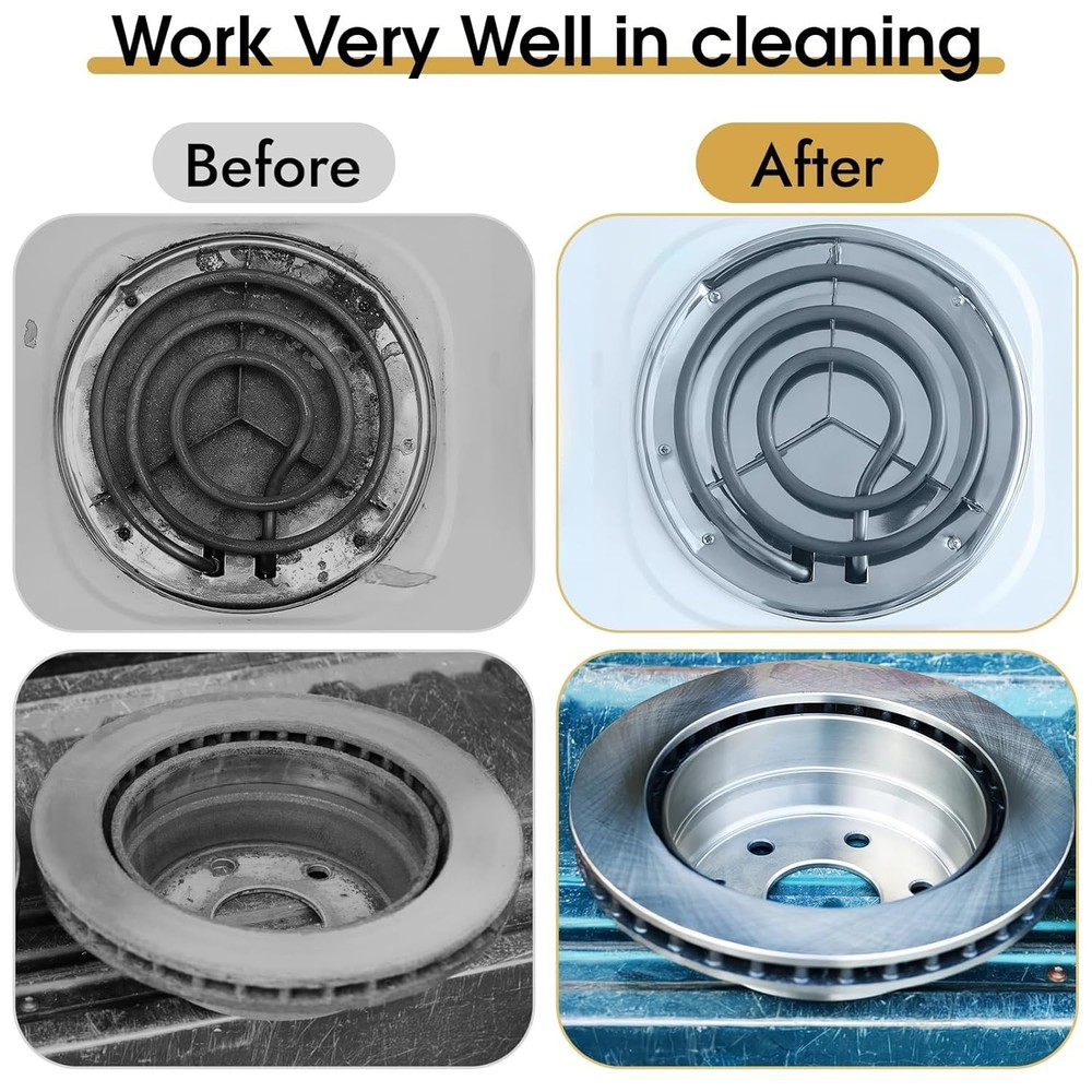 Durable Wire Brushes Set - 6 Pieces for Efficient Rust, Grease & Grime Removal