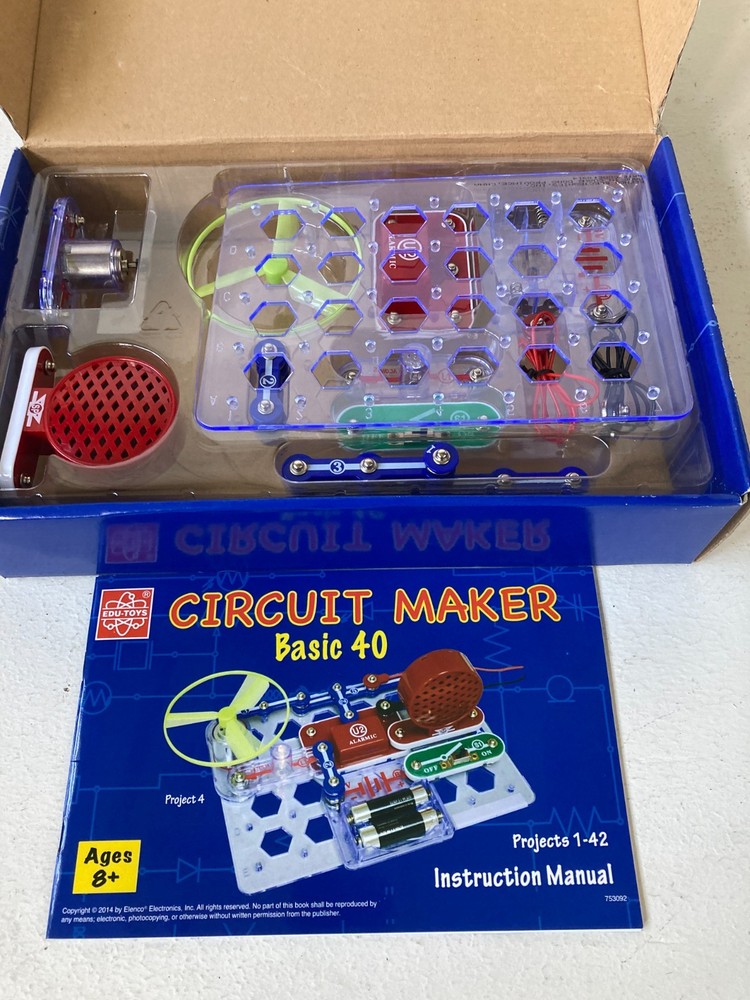 Circuit Maker Basic 40 STEM Ages 8+ Educational Toy Electronics Complete