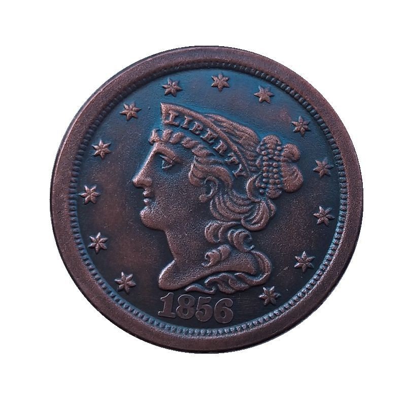1856 Braided Hair Uncirculated Half Cent