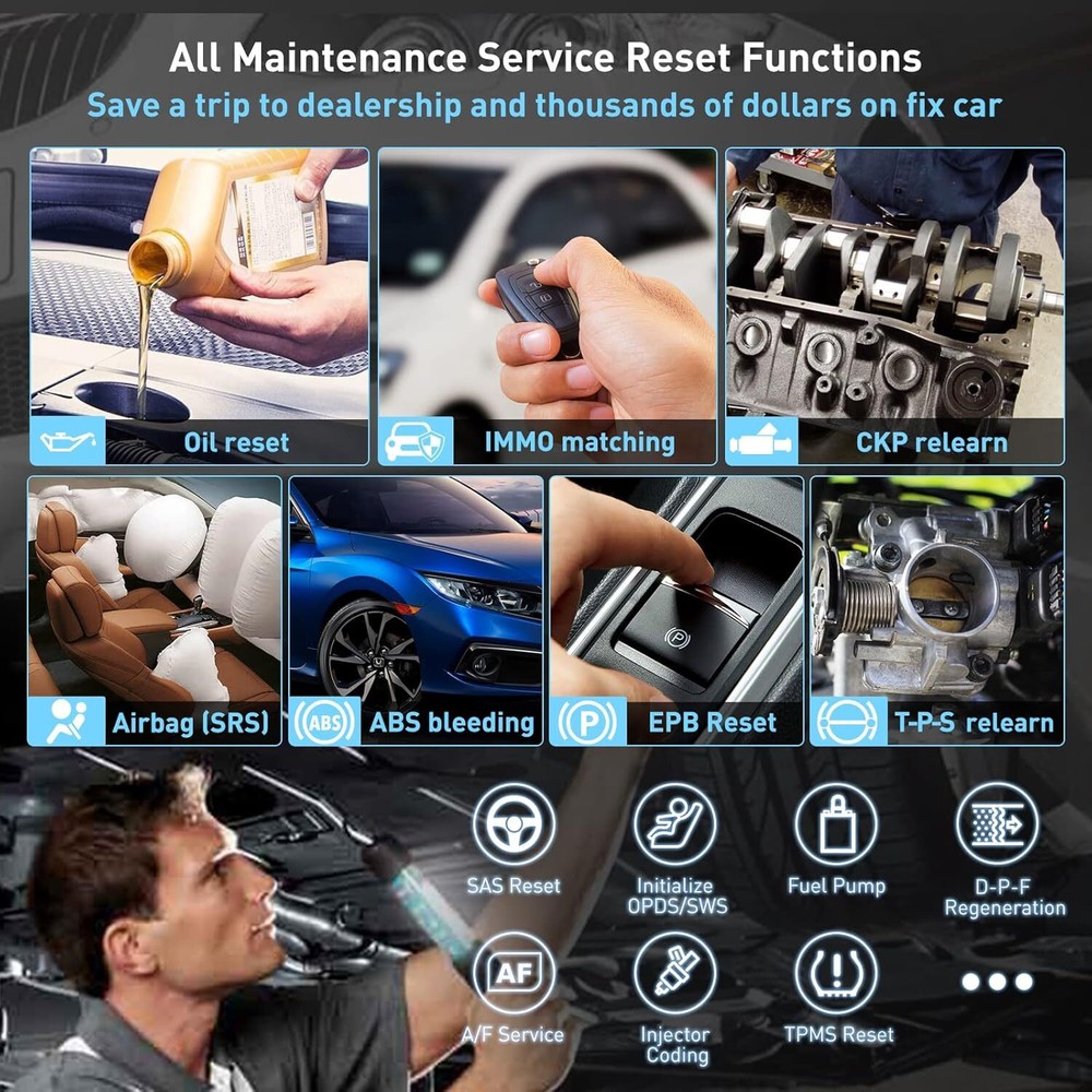 FOXWELL OBD2 Scanner for Mercedes-Benz Car Diagnostic Code Reader All System DPF