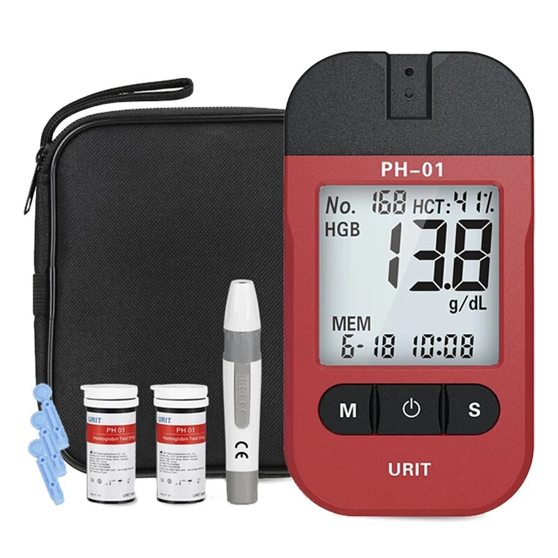 Hemoglobin Analysis Tester Meter Hb Analyzer Anemia Tester Strip 50 Test Paper