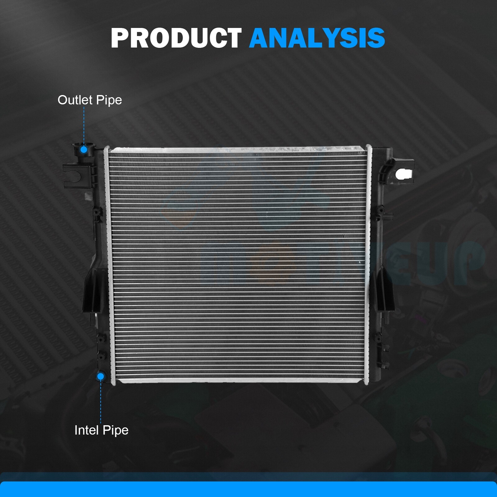 Aluminum Radiator for 07-18 Jeep Wrangler JK Unlimited Rubicon Sahara 3.6L 3.8L