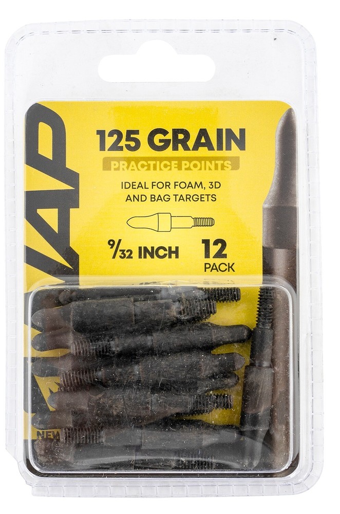 NAP NAP60P3DP932 3D Practice Points Field Tips Fixed 100 Gr Black/ 12 Pack