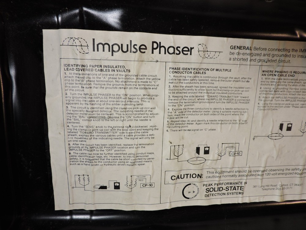 TIMCO Impulse Phaser 541001-10 in case with cables (missing Meter)